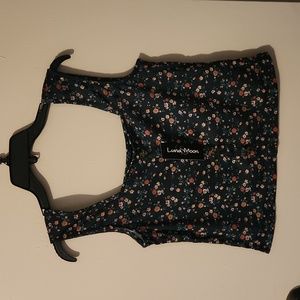 NWT Luna Moon Floral Crop Top Women XL